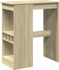 vidaXL sonoma tölgy szerelt fa bárasztal tárolókkal 90x47,5x103,5 cm