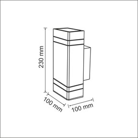 Polux GILBERT 307866 Fali lámpa 1x10W/GU10 IP44