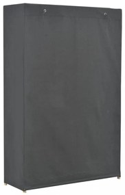 3-szintes szürke szövet ruhásszekrény 110 x 40 x 170 cm