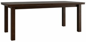 Asztal Victorville 108Sötét barna, 76x100x200cm, Hosszabbíthatóság, Természetes fa furnér, Fa, Részben összeszerelt