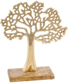 Dekoráció fém fa talapzatokra, arany, 30 cm