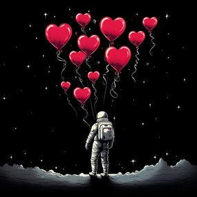 Poszter 50x50cm Asztronauta saját cellák