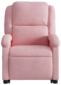 rózsaszín bársony felállást segítő bársony fotel