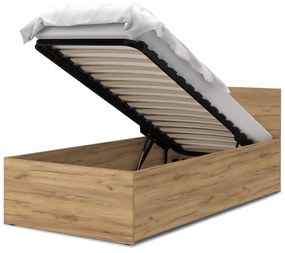 GL DOLLY egyszemélyes ágy ágyneműtartóval - craft tölgy Méret: 200x120