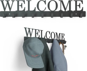 Fali Akasztó Előszoba Ruházat Kabátok Fém 9 Akasztó Fekete