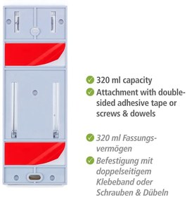 Fehér fali műanyag szappanadagoló 320 ml Istres – Wenko