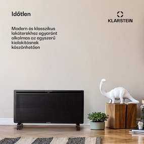 Klarstein Hot Spot Slimcurve Double Wave, konvektor, 2 az 1-ben fűtőtest, 2000 W, heti időzítő, fekete