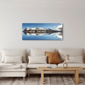 A hegyek képe és a tükröződés (120x50 cm)
