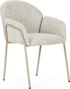 Bézs kárpitozott étkezőfotel szett 2 db-os Aslin – MOME