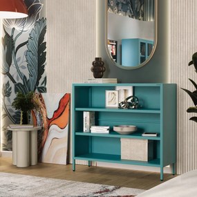 Alacsony polcos szekrény LUCA , 1000 x 900 x 350 mm, Modern: tengerszínű