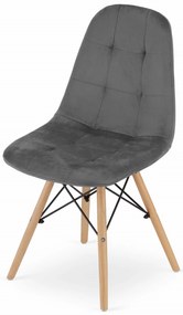 AKCIÓ Szürke bársony étkezőszék DUMO II. minőség