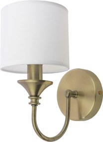 Cosmolight glamour modern fali lámpa abu dhabi fehér sárgaréz cosw01844br-wh