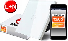 ĂrintĆkapcsolĂł ZigBee Tuya 1körös fehĂ©r L+n