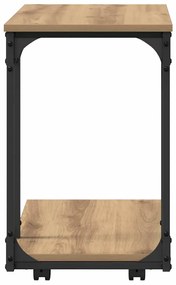 Oldal asztal polcokkal Artisan tölgy 50 x 35 x 55.5 cm Faanyag