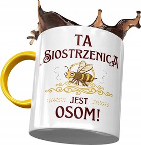 Sárga Bögre Unokahúgnak Születésnapra Ajándék Nyomtatott Fotóval