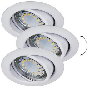 Rabalux 1049 - KÉSZLET 3xLED Beépíthető lámpa LITE 3xGU10-LED/3W/230V