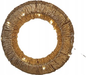 Exkluzív Világító Led Koszorú Arany Világító 30 cm Premium