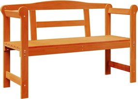 vidaXL Kerti pad tárolóval Barna 119 x 44 x 76 cm Tömör fenyőfa