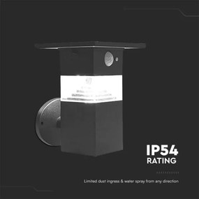 LED Napelemes érzékelős fali lámpa LED/2,5W/3,7V IP54 3000K 2200 mAh