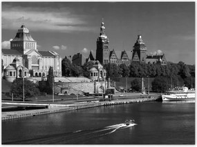 Poszterek 135x100 Fekete-fehér Szczecin