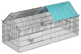 Cadoca® Nyúlketrec 180x75 cm - zöld tető