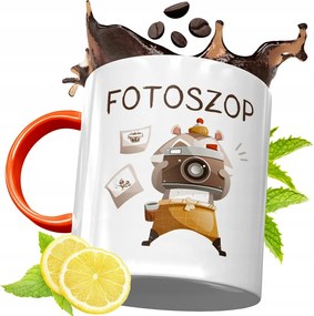 Narancssárga Bögre Fotósnak Ajándék fényképes nyomtatással