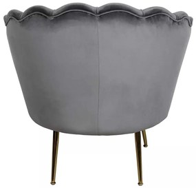 Ionia Velvet fotel, szürke