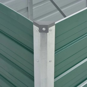 zöld horganyzott acél kerti magaságyás 320 x 80 x 45 cm
