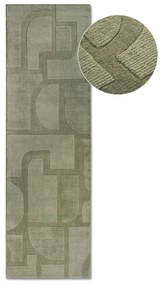 Zöld kézi szövésű gyapjú futószőnyeg 80x250 cm Alexis – Villeroy&amp;Boch