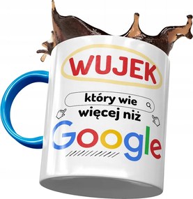 Kék bögre Bácsi bácsinak Ajándék fényképes nyomtatással