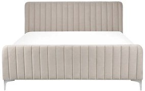 Kárpitozott ágy 160x200 cm Laraine (világosszürke) (ágyráccsal). 1035510