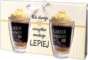 Üveg bögre szett Ajándék Szülőknek Nagyszülőknek Esküvő Évforduló