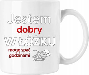 Bögre jó az ágyban vicces vicc fehér 330ml