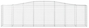 2 db íves horganyzott vas gabion kosár 400x50x100/120 cm
