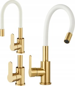 Konyhai Csaptelep Álló flexibilis Grado konyhai csaptelep szálcsiszolt arany