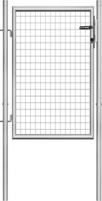 vidaXL ezüst színű horganyzott acél kerti kapu 100 x 100 cm