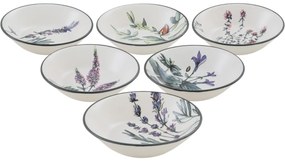 Herbal kőagyag mély tányér szett 6 db, 18 cm