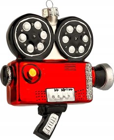 Retro karácsonyfadísz – üveg kamera, kézzel készített üveg