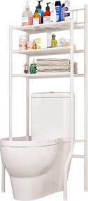 Polc a WC fölé, fehér, REMIN
