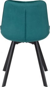 Szék türkiz színben, bársony kárpittal. RICK