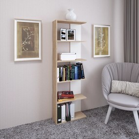 Polcállvány, sonoma tölgy/fehér, AGATIO