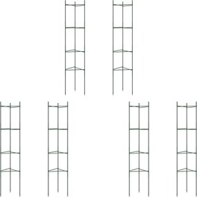 vidaXL 6 db acél és polipropilén paradicsomketrec 154 cm
