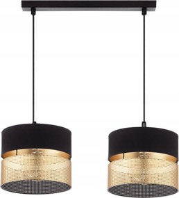 Mennyezeti Függőlámpa Lámpabúra Lyukakkal Arany E27 Led Fekete Áttört