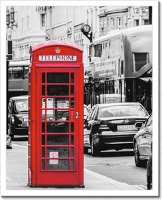 Poszterek keretben 40x50 Piros angol fülke