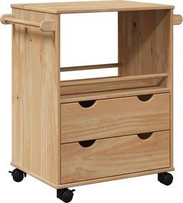 vidaXL OTTA tömör fenyőfa konyhai kocsi 59 x 45 x 80 cm