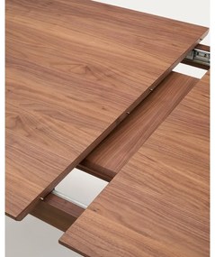 Bővíthető étkezőasztal hosszabbító asztallappal, diófa dekorral 100x200 cm Elan – Kave Home