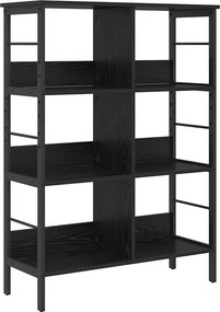 vidaXL Könyvespolc Fekete tölgy 82 x 32 x 112 cm Faanyag