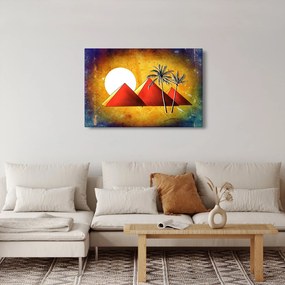 Festett egyiptomi piramisok képe (90x60 cm)