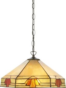 Endon 111989 - Tiffany NEVADA láncos csillár 3xE27/10W/230V átm. 40 cm