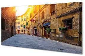 Üvegképek Olaszország Street épületek 125x50 cm